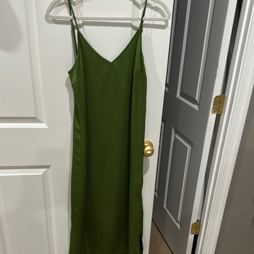 Elegant Green Slip Dress
